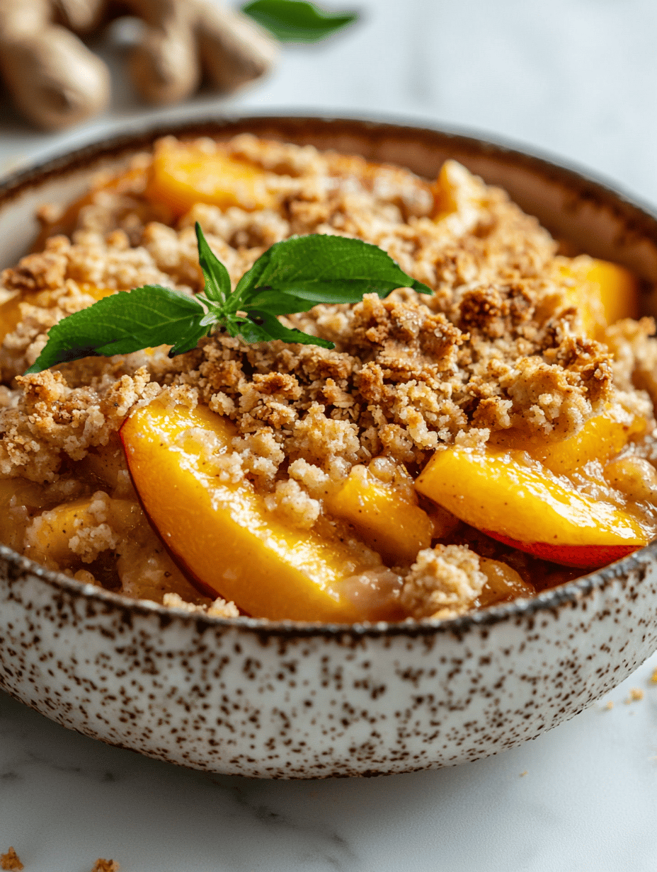 Summer Peach Crumble with a Secret Twist