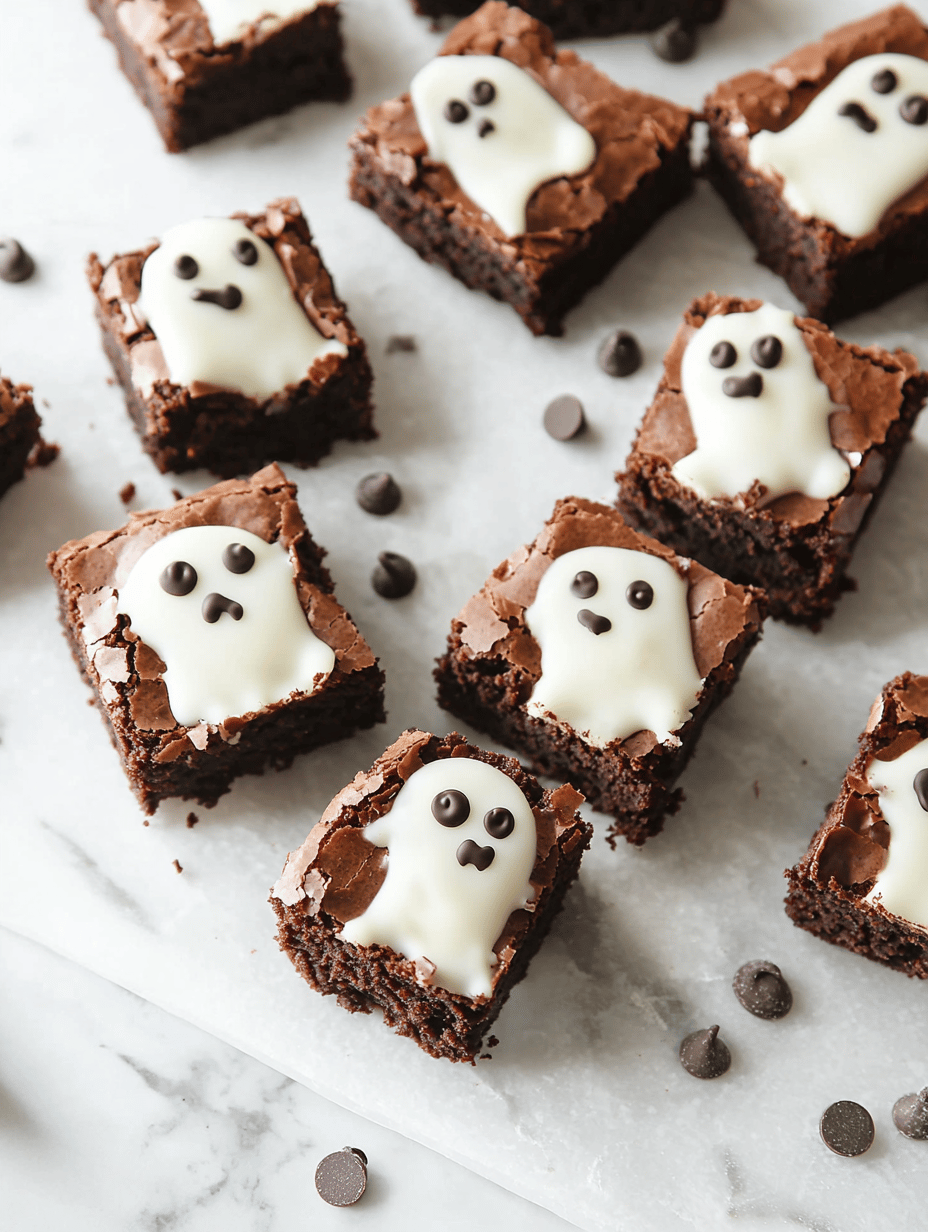 Spooky Delight: Halloween Ghost Brownies with a Twist