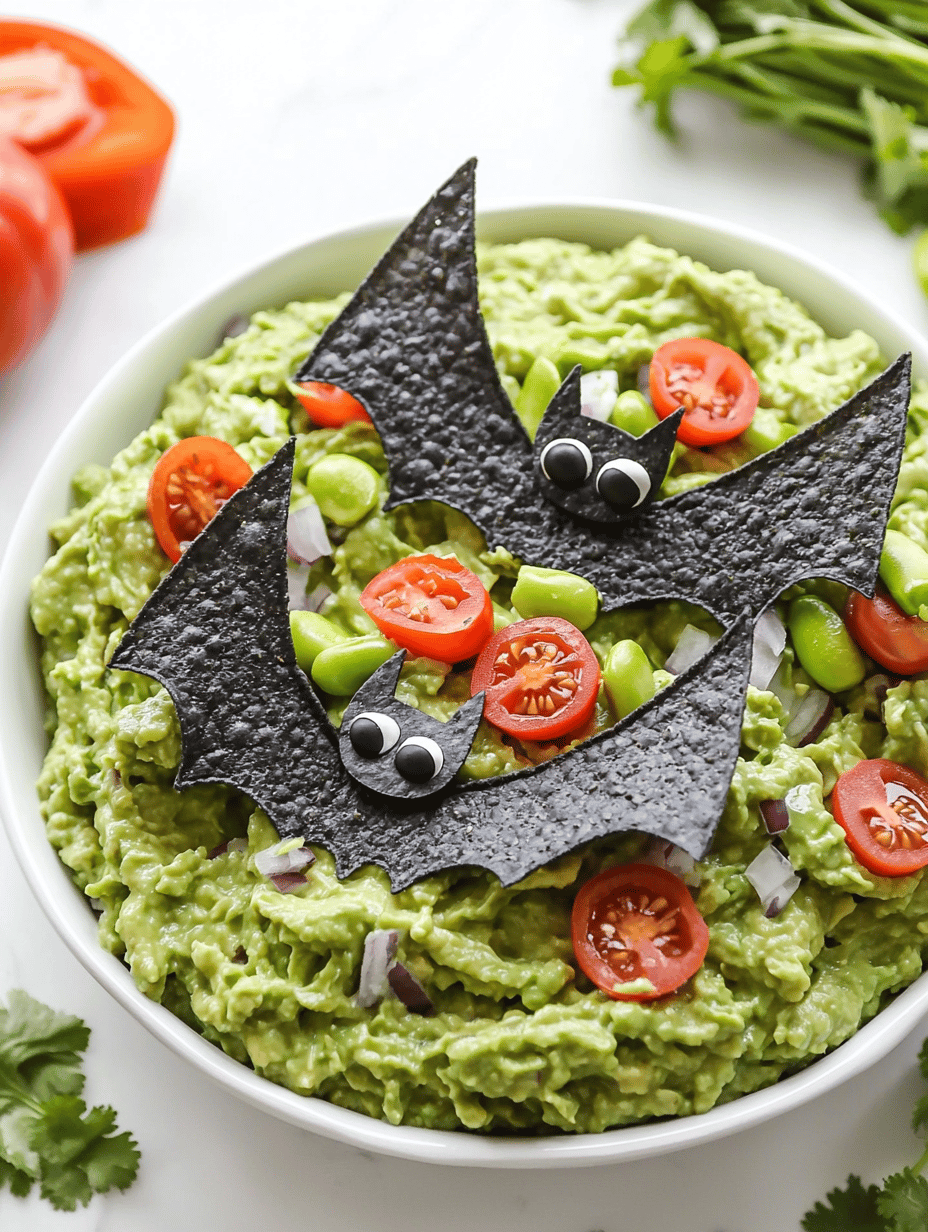 Spooky Bat-Shaped Halloween Guacamole That Will Charm Every Guest